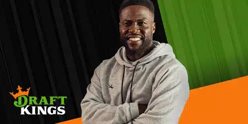 DraftKings Massachusetts promotions banner with DraftKings logo on a black, green, and orange background